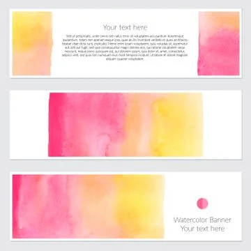 Set of watercolor backgrounds Stock Illustration