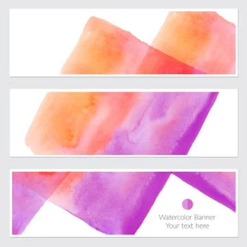 Set of watercolor backgrounds Stock Illustration