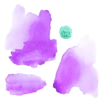Set of watercolor blots Stock Illustration