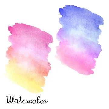 Set of watercolor blots Stock Illustration