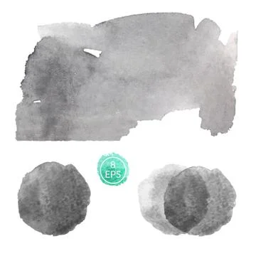 Set of watercolor blots Stock Illustration