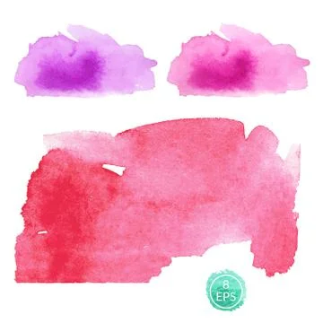 Set of watercolor blots Stock Illustration