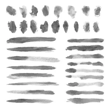 Set of watercolor brushes Stock Illustration