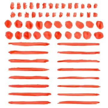 Set of watercolor brushes Illustrazione stock