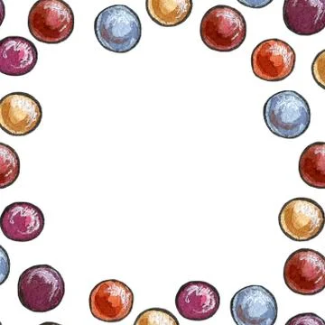 Set of watercolor elements, spruce branches, balls, gifts, heart, star, fox,  Stock Illustration
