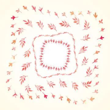 Set watercolor frame Stock Illustration
