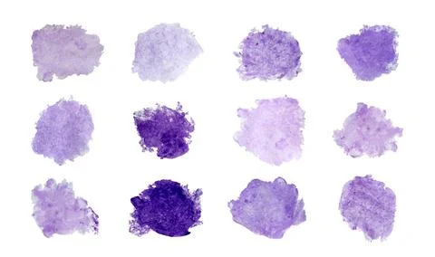 Set Of Watercolor Pattern Vectors Stock Illustration