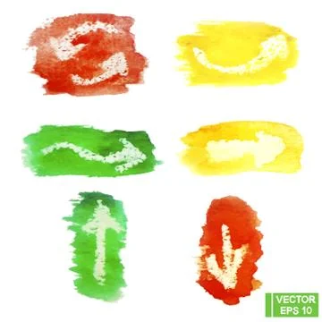 Set of watercolor pointers Иллюстрация