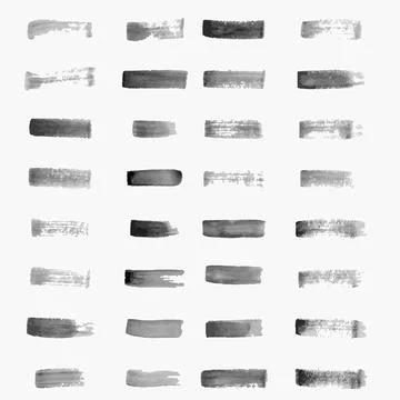 Set of watercolor vector brush strokes Stock Illustration