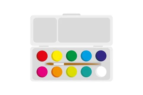 A set of watercolors. Children's creativity. Stock Illustration