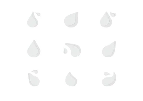 Set of waterdrop vector isolated on white background ep111 Stock Illustration