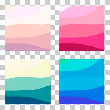 Set of Wave curve design, modern line pattern, graphic covec vector illustrat Stock Illustration