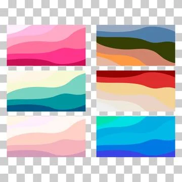 Set of Wave curve design, modern line pattern, graphic covec vector illustrat 스톡 일러스트