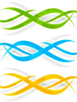 Set of wavy banners Illustrazione stock