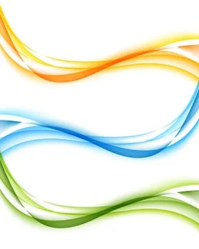 Set of wavy banners Stock Illustration