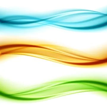 Set of wavy banners Stock Illustration