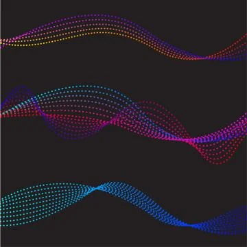 Set wavy line Stock Illustration