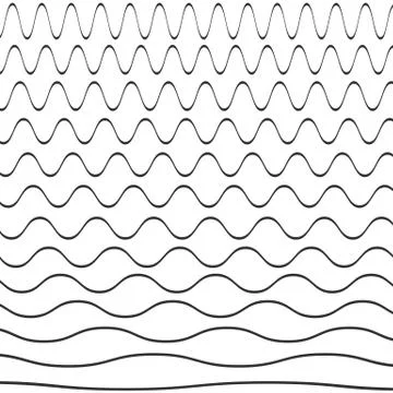 Set of wavy pattern Stock Illustration