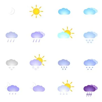 Set with weather icons Stock-Illustration