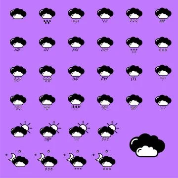 Set with weather icons Stock-Illustration