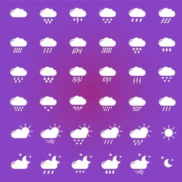Set with weather icons Stock-Illustration