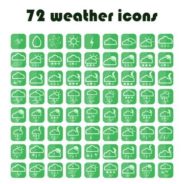 Set of weather icons Stock Illustration