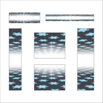 Set of web banner backgrounds of standard sizes for promotion with dark blue  Stock Illustration