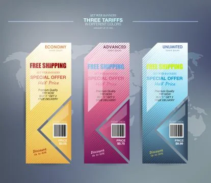 Set web banners. interface for the site. ui ux vector banner for web app. Stock-Illustration