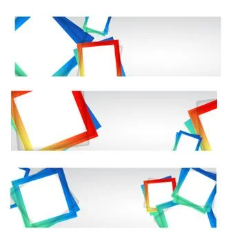 Set of web banners. Vector Stock Illustration