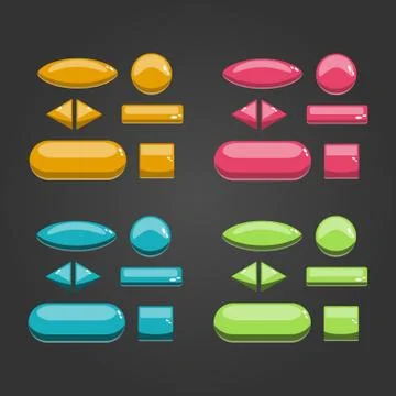 Set web button Stock Illustration