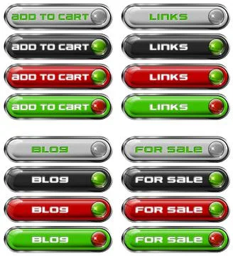 Set web buttons Illustrazione stock