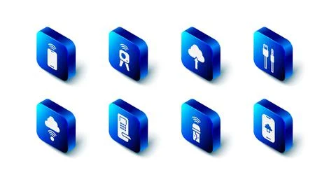 Set Web camera, Cloud upload, USB cable cord, technology data, Usb wireless Stock Illustration