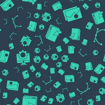 Set Web design and development, Picture landscape, Computer monitor and gear and Stock Illustration