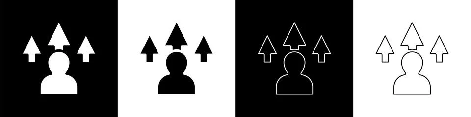 Set Web design and front end development icon isolated on black and white Stockillustratie