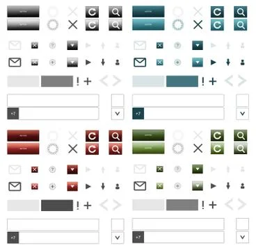 Set Of Web Design Elements Illustrazione stock