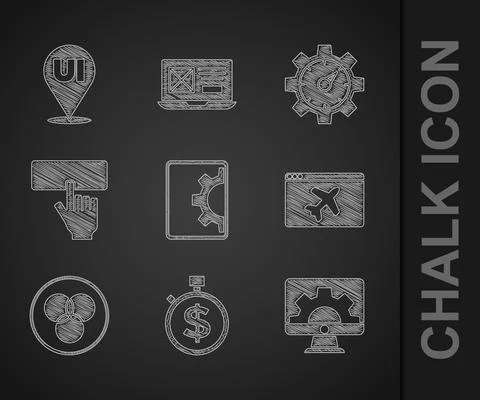 Set Web development, Time is money, Website template, RGB and CMYK color mixing 스톡 일러스트