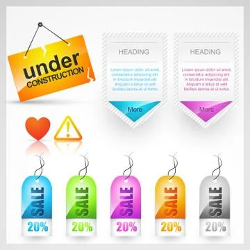 Set of web elements Stock Illustration