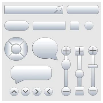 Set of web elements, vector illustration. Stock Illustration