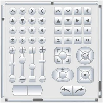 Set of web elements, vector illustration. Stock Illustration