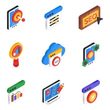 Set of Web Flat Icons Stockillustratie