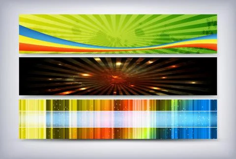 Set web headers. Stock Illustration