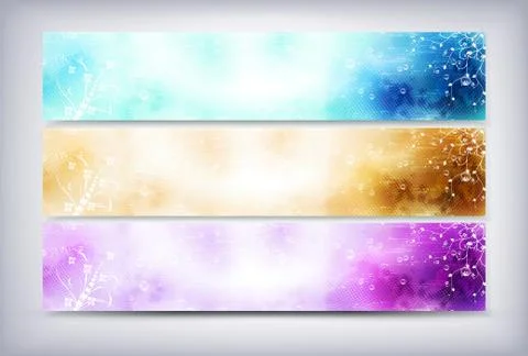 Set web headers. Stock Illustration