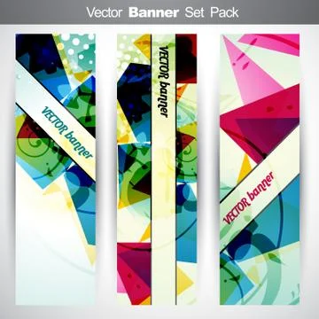 Set of web headers Stock Illustration