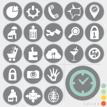 Set of web icons design Stock Illustration