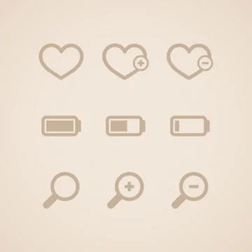 Set of web icons Stock Illustration