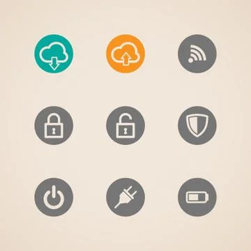 Set of web icons 스톡 일러스트
