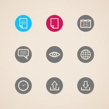 Set of web icons Stock Illustration