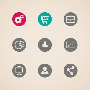 Set of web icons Stock Illustration
