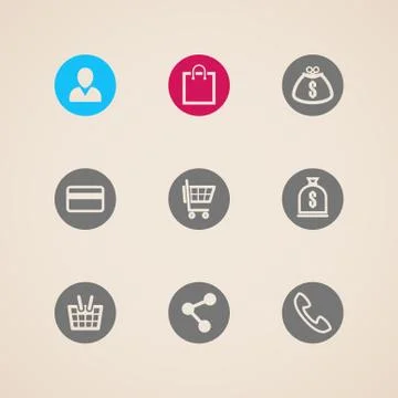 Set of web icons Stock Illustration