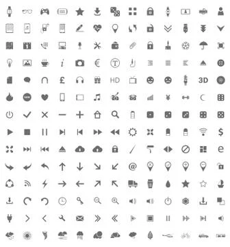 Set of web icons Free Stock Illustration